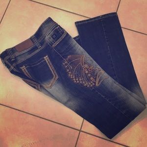 Cowgirl Up Indian Headdress Jeans 27x34